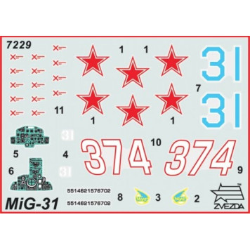 Soviet MiG-31 Interceptor Fighter Model Kit-1