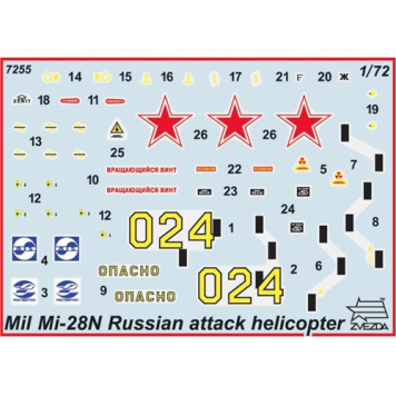 Russian Mi-28NE "Night Hunter" Attack Helicopter Model Kit-1