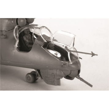 Soviet Mi-24V/VP "Crocodile" Attack Helicopter Plastic Model Kit-9