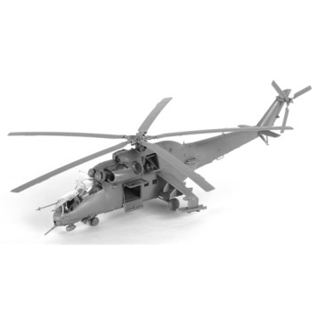 Soviet Mi-24V/VP "Crocodile" Attack Helicopter Plastic Model Kit-6