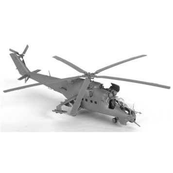 Soviet Mi-24V/VP "Crocodile" Attack Helicopter Plastic Model Kit-14