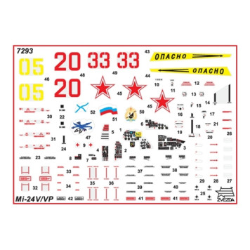 Soviet Mi-24V/VP "Crocodile" Attack Helicopter Plastic Model Kit-2