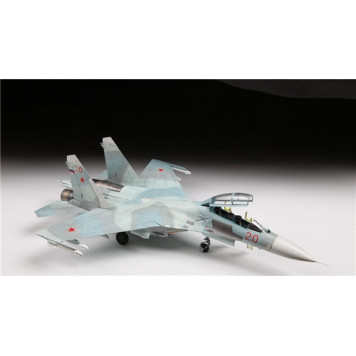 Soviet Su-27UB Flanker-C Two-Seater Fighter Jet Plastic Model Kit-2