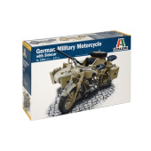German Military Motorcycle with Sidecar Model Kit German Military Motorcycle with Sidecar Model Kit
