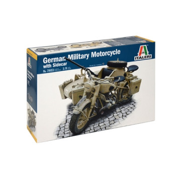 German Military Motorcycle with Sidecar Model Kit