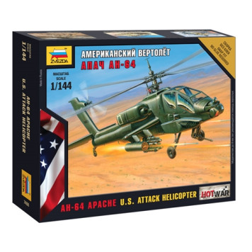 AH-64 Apache Helicopter Plastic Model Kit