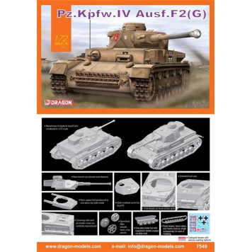 Pz.Kpfw. IV Ausf. F2 Plastic Model Tank-1