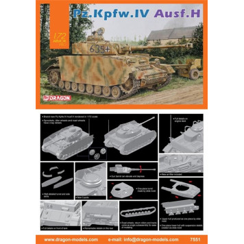 Pz.Kpfw.IV Ausf.H Tank Model Kit-1