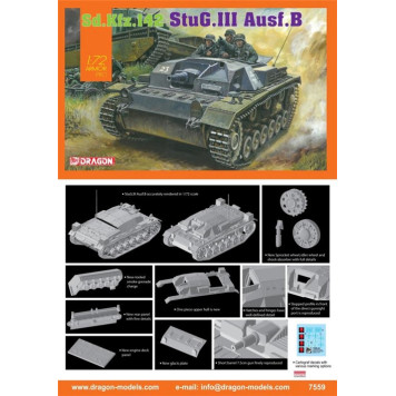 StuG III Ausf. B Self-Propelled Gun Plastic Model Kit-1
