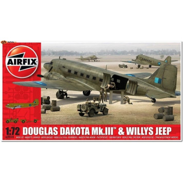 Douglas Dakota MkIII with Willys Jeep Scale Model