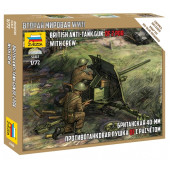 British 40mm QF Anti-Tank Gun with Crew Model Kit British 40mm QF Anti-Tank Gun with Crew Model Kit