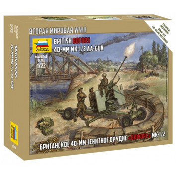 British 40mm Bofors MK-1/2 Anti-Aircraft Gun Model Kit