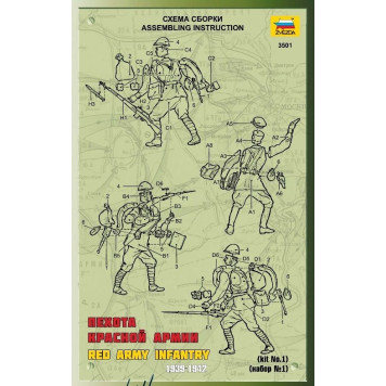 Soviet Red Army Infantry Model Kit (Set #1)-1