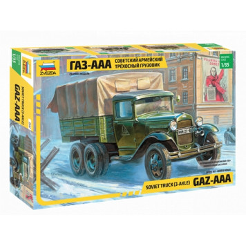 Soviet Army 6x6 Military Truck (GAZ-AAA) Plastic Model Kit