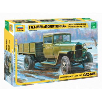 Soviet Army 1.5-Ton Truck 1943 "Polutorka" (GAZ-MM) Plastic Model Kit