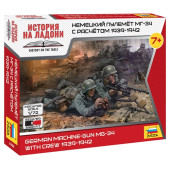 German MG-34 Machine Gun Model Kit with Crew 1939-42