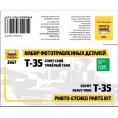 Photo-Etched Detail Set for T-35 Tank Model