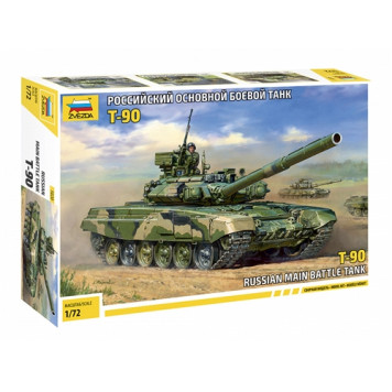 Russian T-90 Main Battle Tank Plastic Model Kit