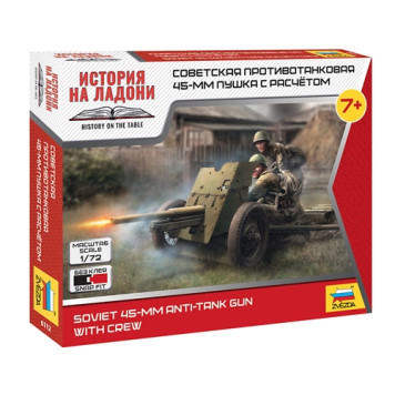 Soviet 45mm Anti-Tank Gun with Crew Model Kit