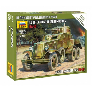 Soviet BA-10 Armored Car Plastic Model Kit