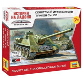 Soviet SU-100 Tank Destroyer Plastic Model Kit 1/72 Soviet SU-100 Tank Destroyer Plastic Model Kit 1/72
