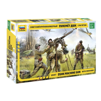 Soviet DShK Heavy Machine Gun Model Kit with Crew