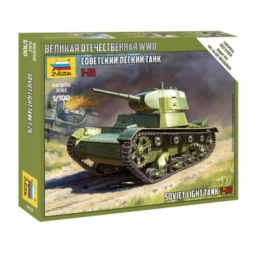 Soviet T-26 Light Tank Plastic Model Kit