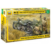 Soviet M-72 Motorcycle with 82mm Mortar Model Kit Soviet M-72 Motorcycle with 82mm Mortar Model Kit
