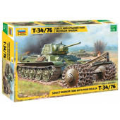 Soviet Medium Tank T-34/76 with Mine Roller Model Kit