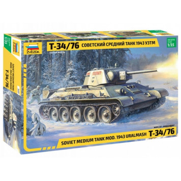 T-34/76 1943 UZTM Soviet Medium Tank Plastic Model Kit
