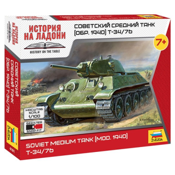 Soviet Medium Tank T-34/76 (1940 Model) Plastic Model Kit