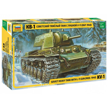Soviet Heavy Tank KV-1 Model 1940 with L-11 Gun - Plastic Assembly Kit
