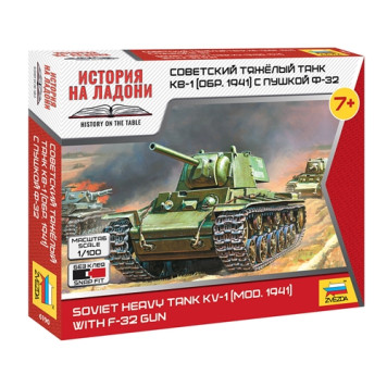 Soviet KV-1 Heavy Tank 1941 Model with F-32 Gun Plastic Model Kit