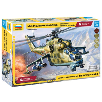 Soviet Mi-24V/VP "Crocodile" Attack Helicopter Plastic Model Kit
