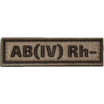 Patch de groupe sanguin avec Velcro