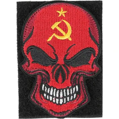 Parche bordado de Skull Soviético Malvado con Velcro