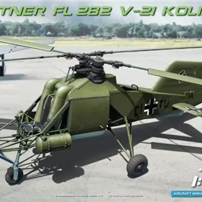 Fl 282 V-21 허밍버드 헬리콥터 축소 모형