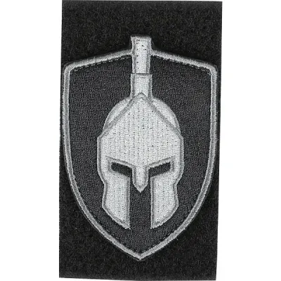 Patch de bouclier spartiate brodé avec velcro