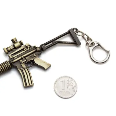 Microgun S Keychain - Gold Edition Colt M4A1 with Optical Scope
