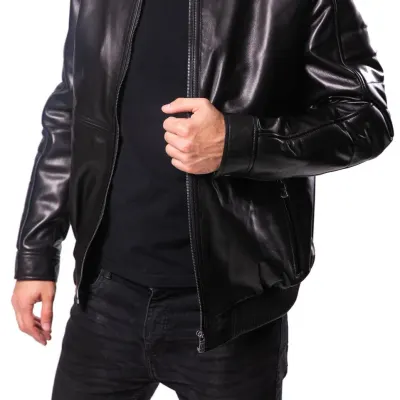 Chaqueta de Cuero de Cordero para Hombre Temporada Media 71-80 Vegital