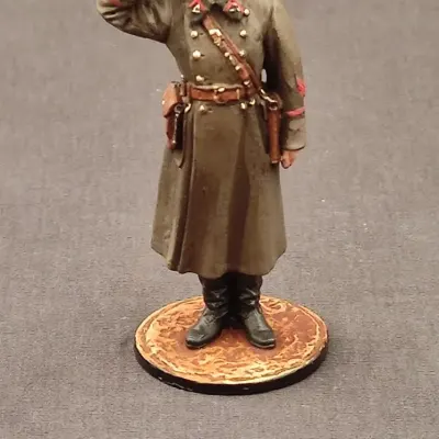 Painted Tin Soldier Lieutenant of the Red Army Infantry 1941 USSR 1:32 Scale (54mm)