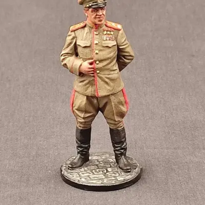 Tin Soldier Painted Marshal of the Soviet Union G.K. Zhukov - WWII Series