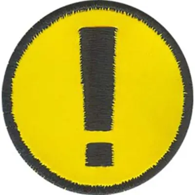 Patch Exclamation Mark Réfléchissant