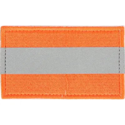 Patch d'avant-bras en soie brodée réfléchissante rouge amicale ennemie Velcro