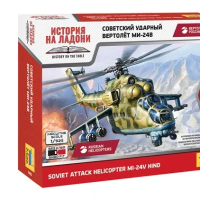 Kit de Modelo de Helicóptero de Ataque Sovietico Mi-24V Hind