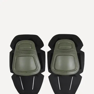 Genouillères amovibles olive pour pantalons tactiques