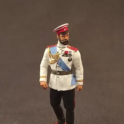 Painted Tin Soldier - Major of the Guards, Tank Battalion Commander. Series: Great Patriotic War. Scale 1:32 (54mm)