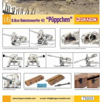 1/6 Scale 8.8cm Raketenwerfer 43 Tank Grenade Launcher Model Kit