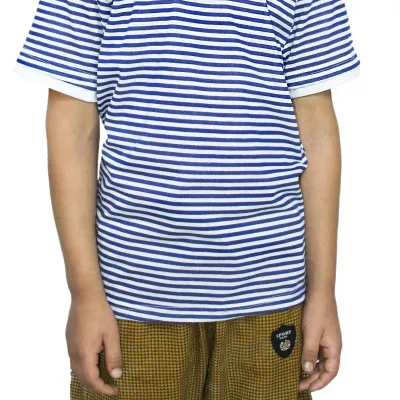 Kids& Short Sleeve Striped Sailor Shirt