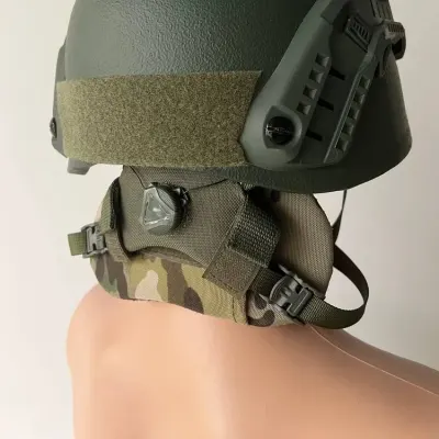 Tactical Rear Neck and Neck Protection for Ballistic Helmet with Fragmentation-Resistant UHMWPE BR1 Armor